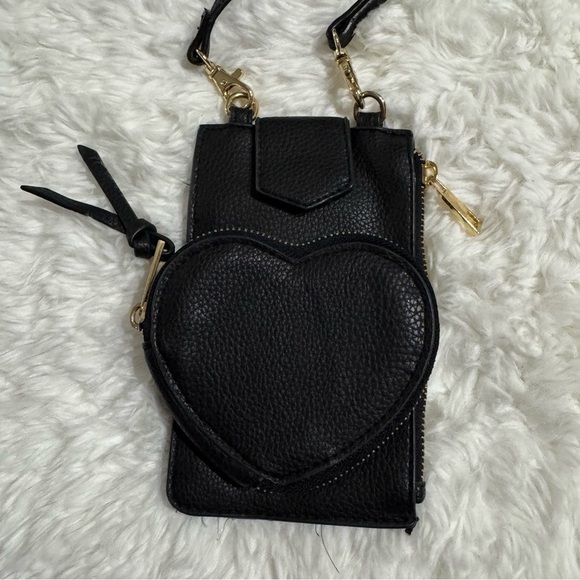 Forever 21 Black Heart Mini Crossbody Bag - Picture 2 of 8